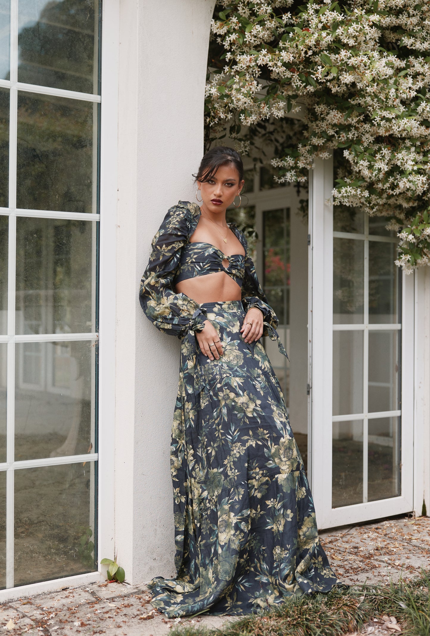 Asilio Linen Printed Skirt Set