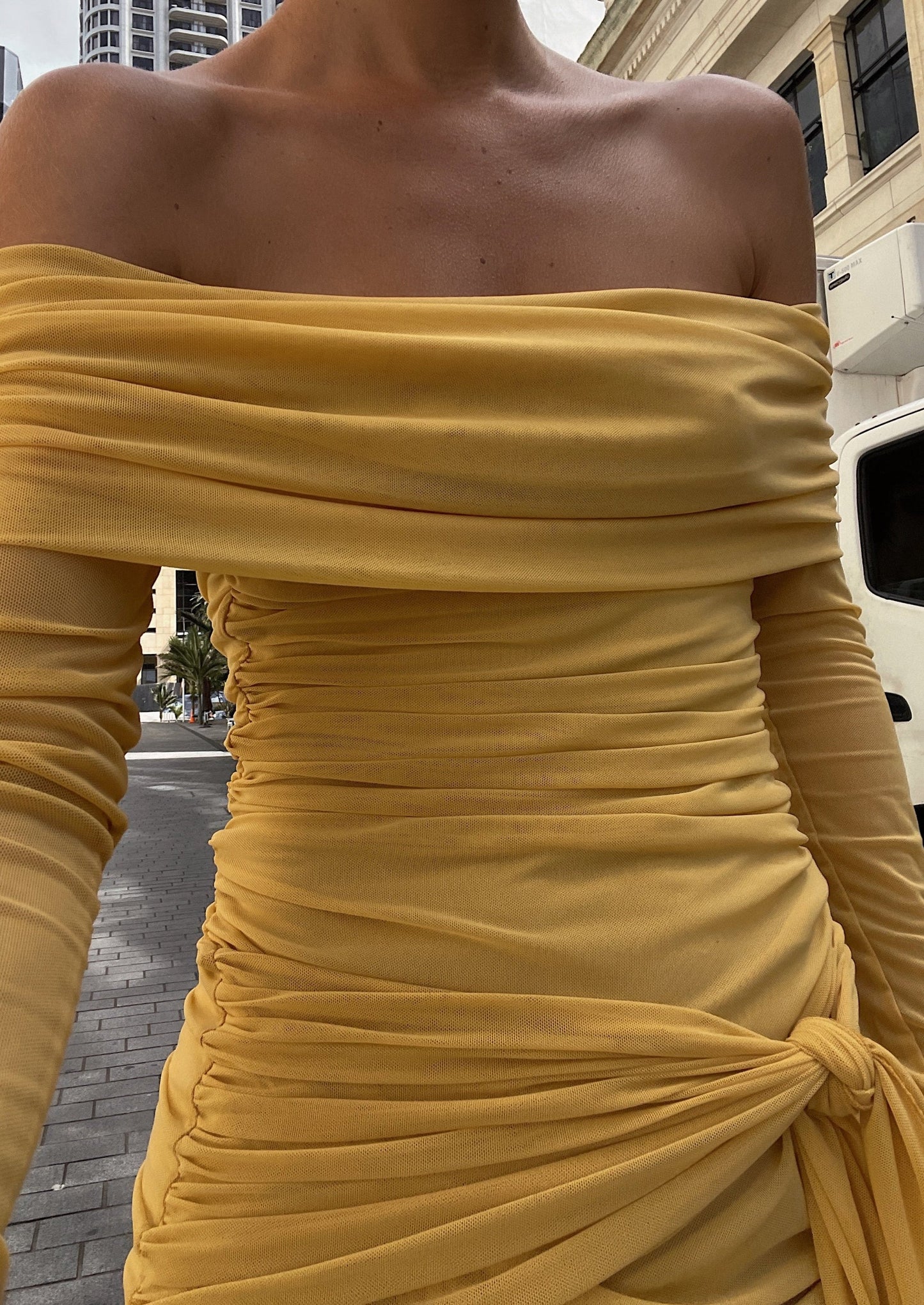 Benni Yasmin Off Shoulder Mini Dress