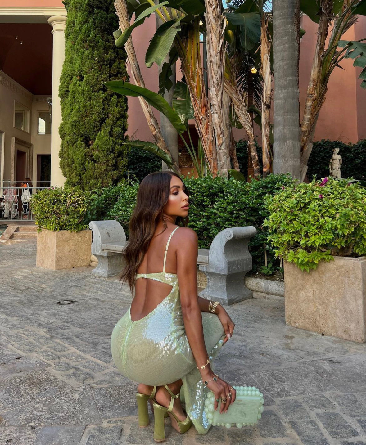 Oh Polly Marlena Pistachio Maxi