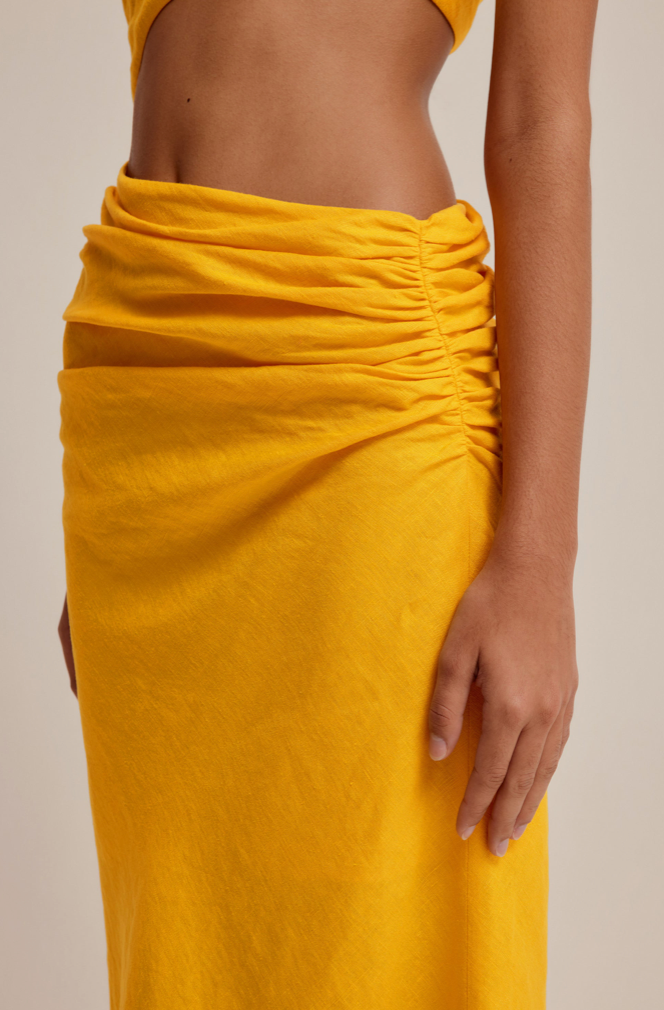 Venroy Linen Cut Out Dress