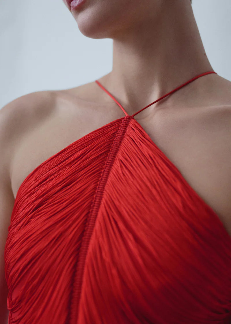 Mango Fringe Midi