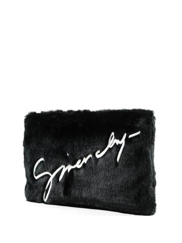 Givenchy Pochette Faux Fur Black